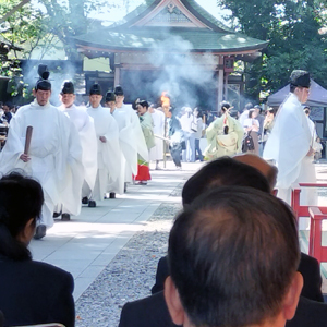 川越氷川神社 山田宮司のご入場 川越市護国神社例大祭にて